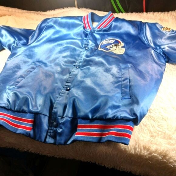 Chalkline Vintage NFL Satin Bomber Starter Jacket NY Giants Men's Large Blue.. - Picture 7 of 16